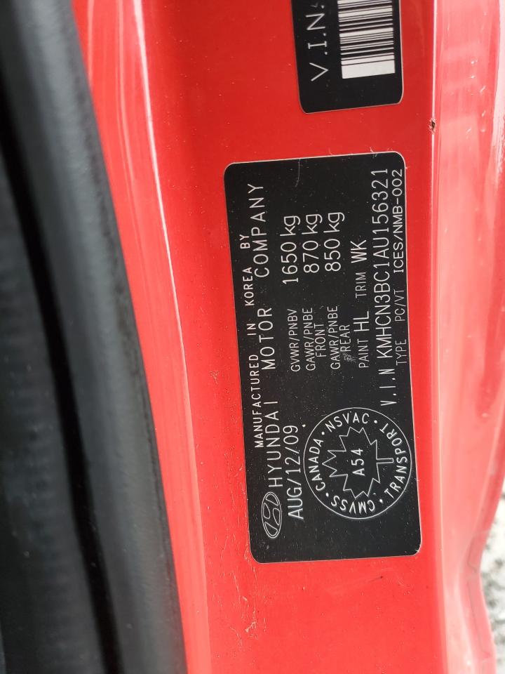 KMHCN3BC1AU156321 2010 Hyundai Accent Se