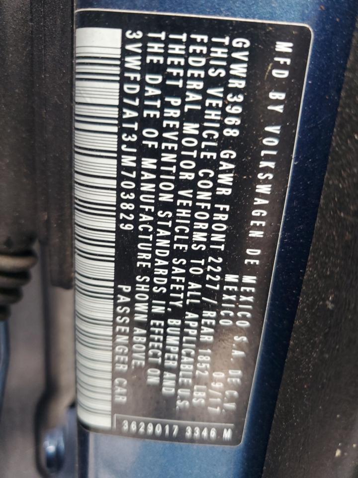 3VWFD7AT3JM703829 2018 Volkswagen Beetle S