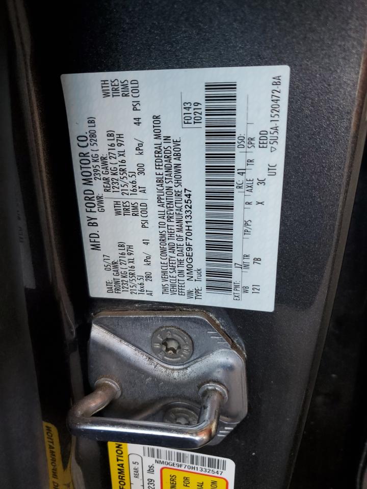 NM0GE9F70H1332547 2017 Ford Transit Connect Xlt