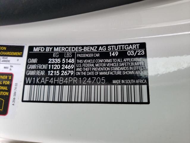 2023 Mercedes-Benz C 300 4Matic VIN: W1KAF4HB4PR124705 Lot: 54506654