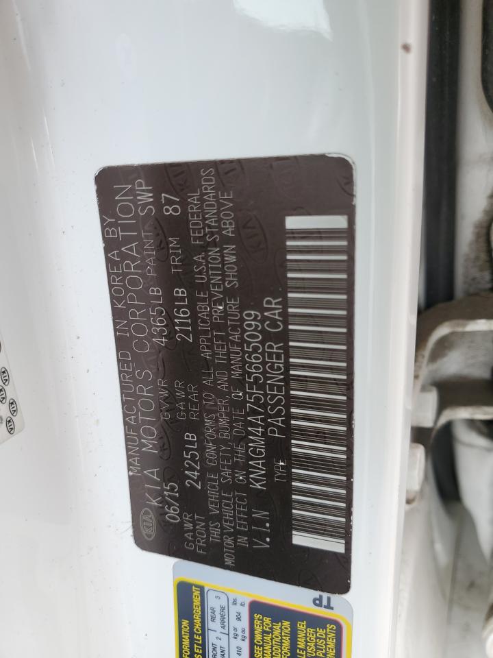 KNAGM4A75F5665099 2015 Kia Optima Lx