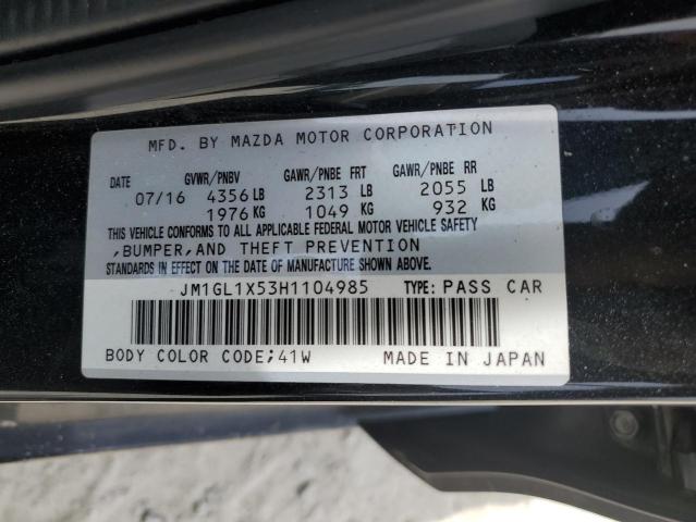 2017 Mazda 6 Grand Touring VIN: JM1GL1X53H1104985 Lot: 57161804