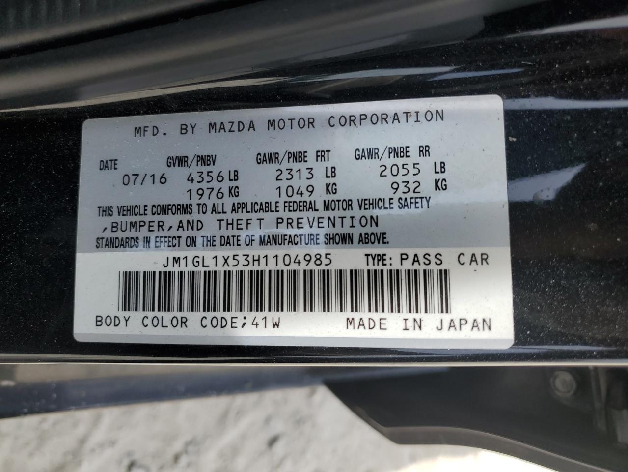 JM1GL1X53H1104985 2017 Mazda 6 Grand Touring