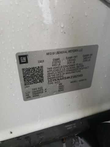 2019 Cadillac Xt5 VIN: 1GYKNARS4KZ162565 Lot: 54587154