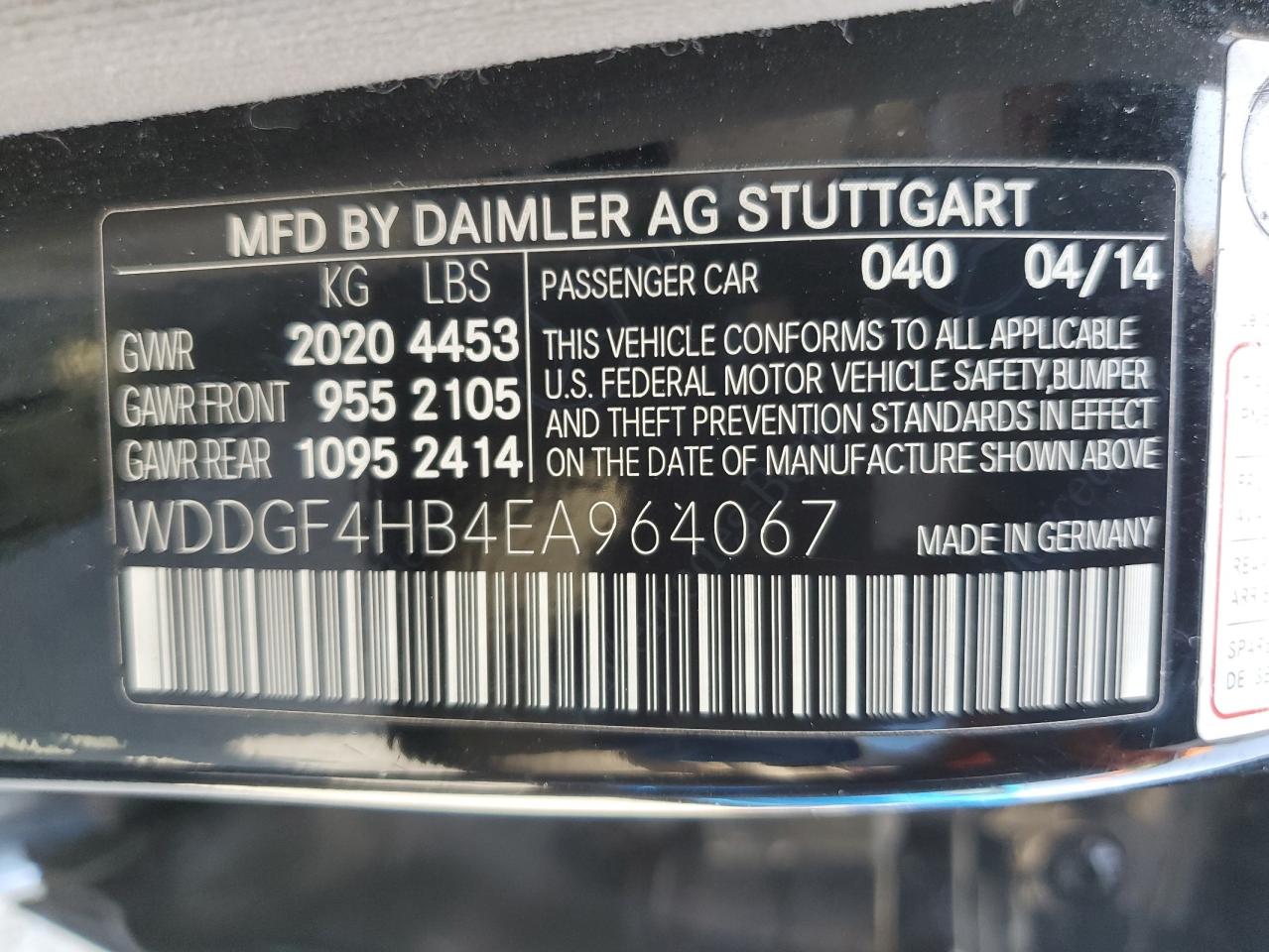 WDDGF4HB4EA964067 2014 Mercedes-Benz C 250