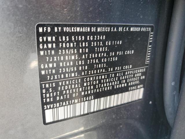 2023 Volkswagen Tiguan Se VIN: 3VV3B7AX1PM115405 Lot: 55382994