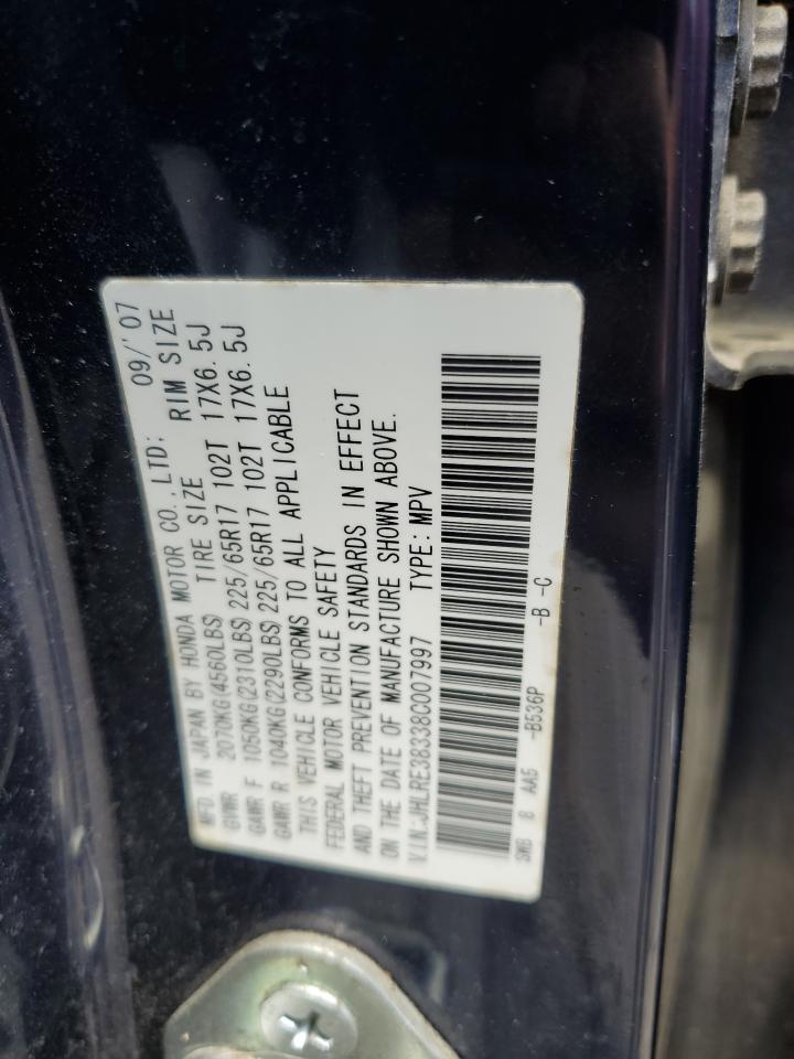 JHLRE38338C007997 2008 Honda Cr-V Lx