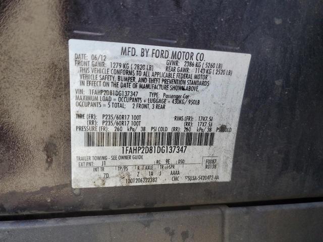 1FAHP2D81DG137347 2013 Ford Taurus Se