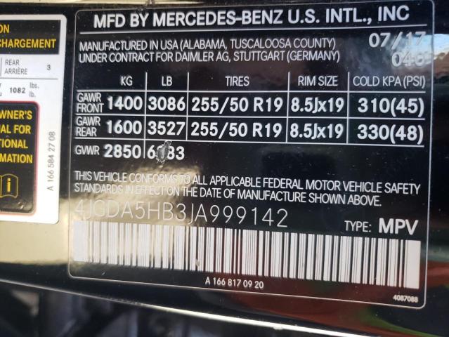 2018 Mercedes-Benz Gle 350 4Matic VIN: 4JGDA5HB3JA999142 Lot: 55628614