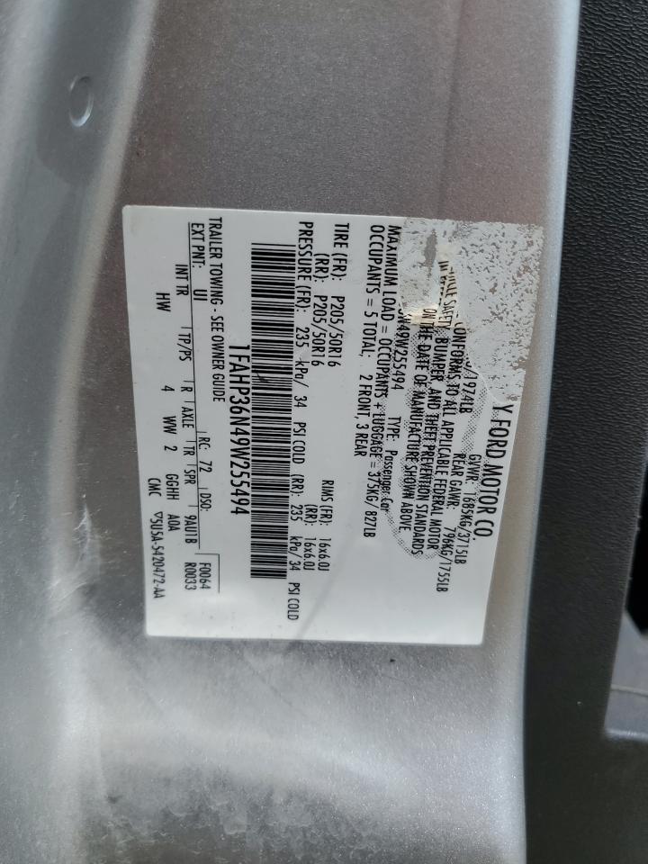 1FAHP36N49W255494 2009 Ford Focus Ses