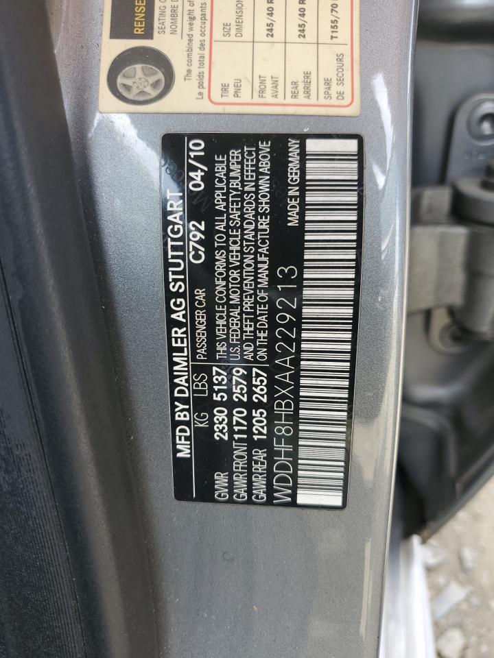 WDDHF8HBXAA229213 2010 Mercedes-Benz E 350 4Matic