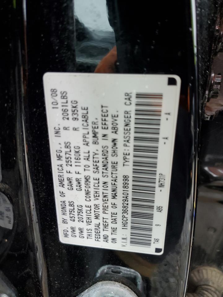 1HGCP36829A018998 2009 Honda Accord Exl