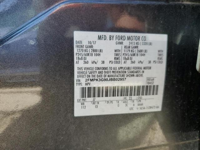 2018 Ford Edge Se VIN: 2FMPK3G90JBB02957 Lot: 56758204