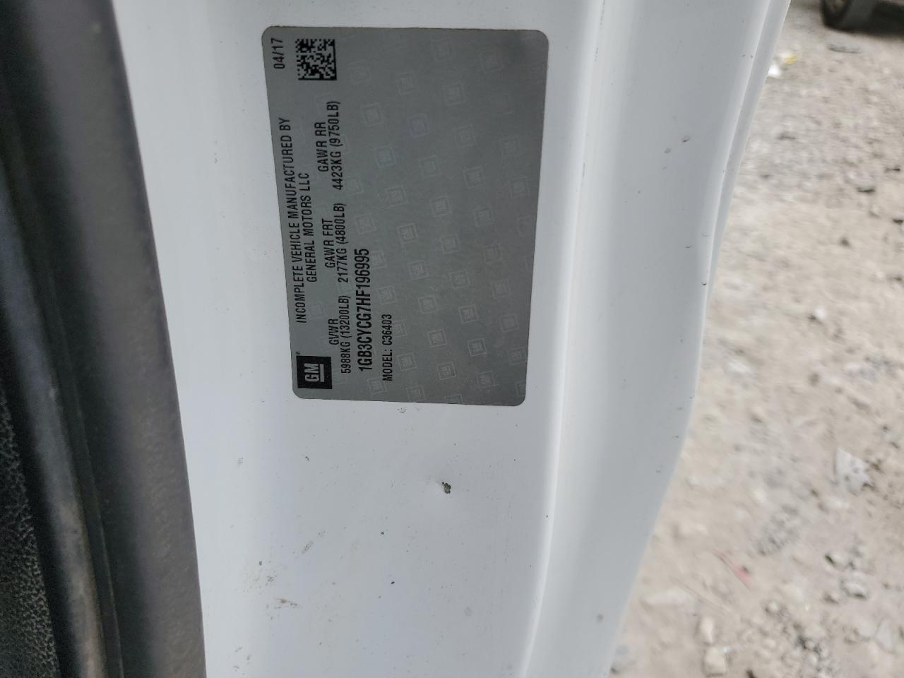 1GB3CYCG7HF196995 2017 Chevrolet Silverado C3500