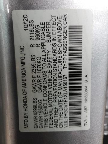 2020 HONDA ACCORD LX - 1HGCV1F1XLA150167