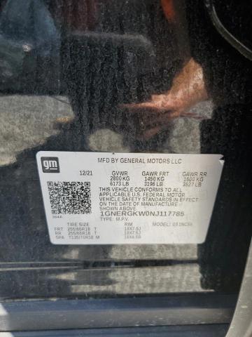 2022 Chevrolet Traverse Lt VIN: 1GNERGKW0NJ117785 Lot: 56227684