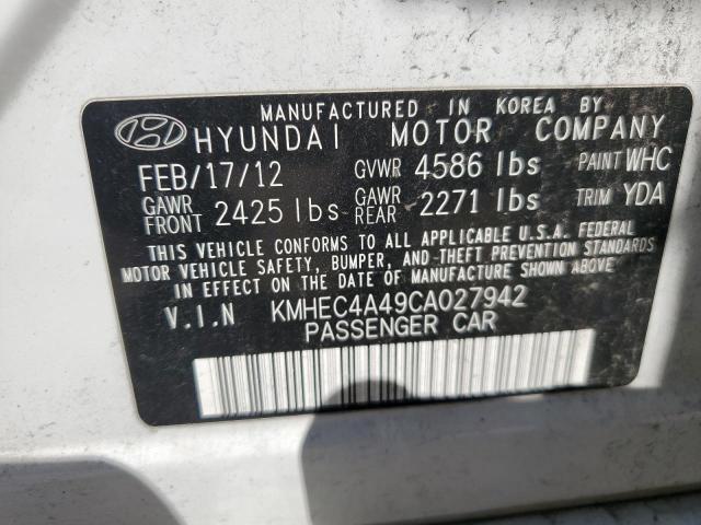 2012 Hyundai Sonata Hybrid VIN: KMHEC4A49CA027942 Lot: 55822434