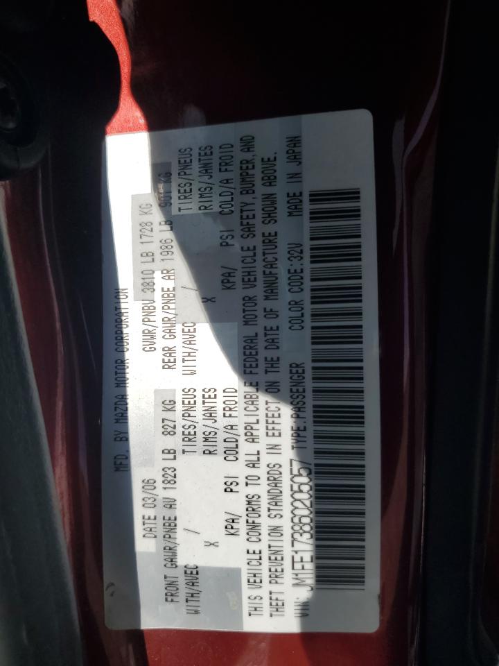 JM1FE173860205057 2006 Mazda Rx8