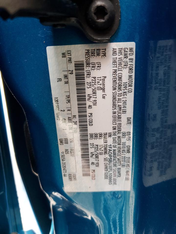 1FADP5BUXFL109993 2015 Ford C-Max Sel