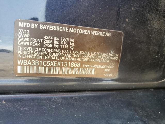 2014 BMW 320 I VIN: WBA3B1C5XEK131868 Lot: 56054894