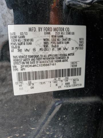 VIN 2FMDK4KCXDBB87161 2013 Ford Edge, Limited no.13