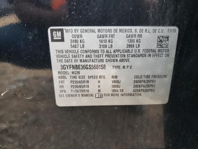 2016 Cadillac Srx Luxury Collection VIN: 3GYFNBE36GS560158 Lot: 53588194