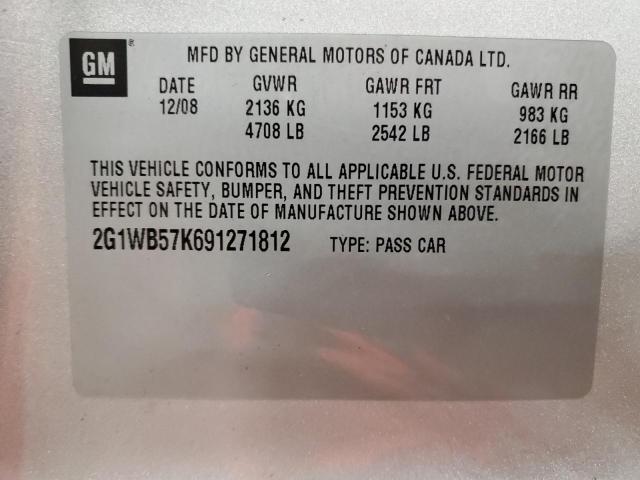 2009 Chevrolet Impala Ls VIN: 2G1WB57K691271812 Lot: 53060934