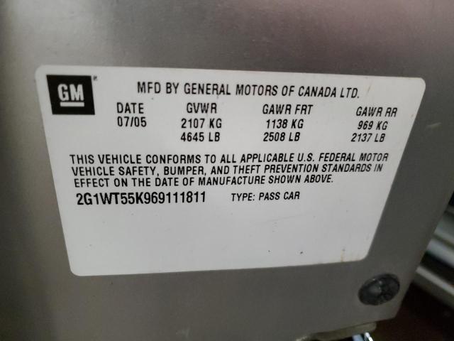 2006 Chevrolet Impala Lt VIN: 2G1WT55K969111811 Lot: 55034944