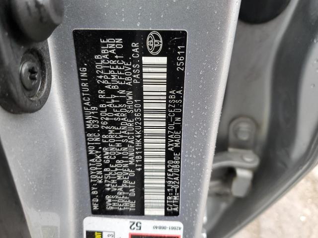 VIN 4T1B11HK4KU236501 2019 Toyota Camry, L no.12