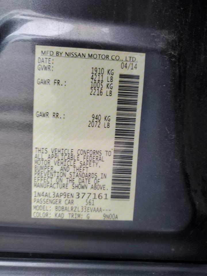 1N4AL3AP9EN377161 2014 Nissan Altima 2.5