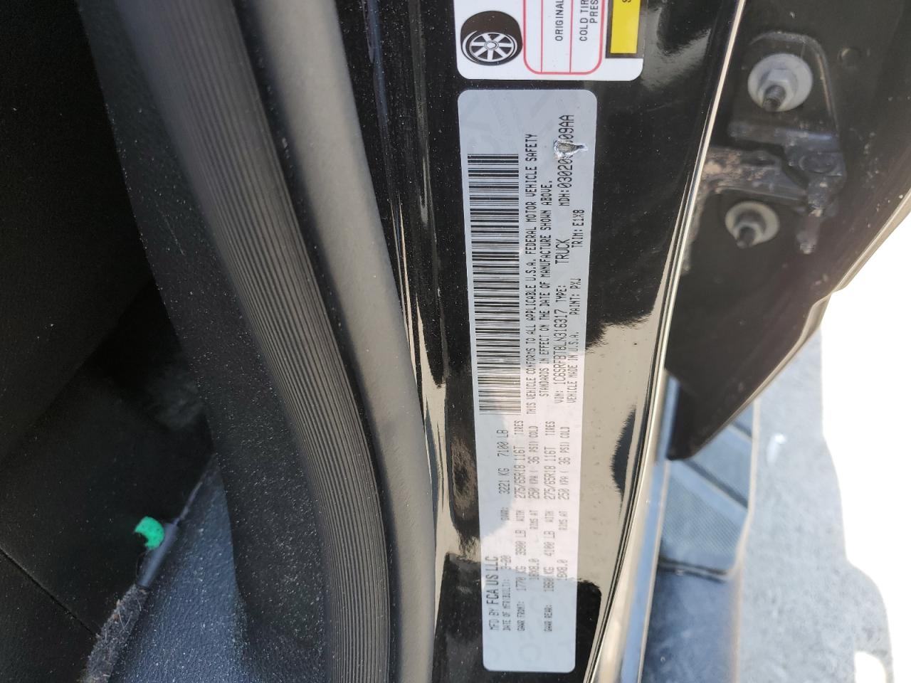 1C6SRFBT8LN316317 2020 Ram 1500 Big Horn/Lone Star