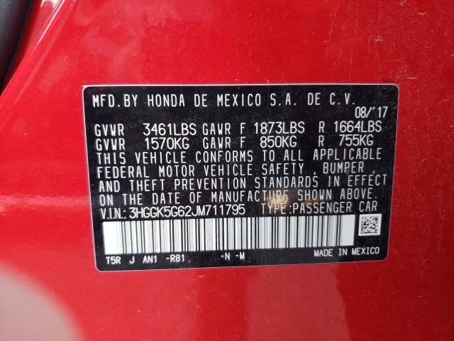 2018 Honda Fit Sport VIN: 3HGGK5G62JM711795 Lot: 55256894