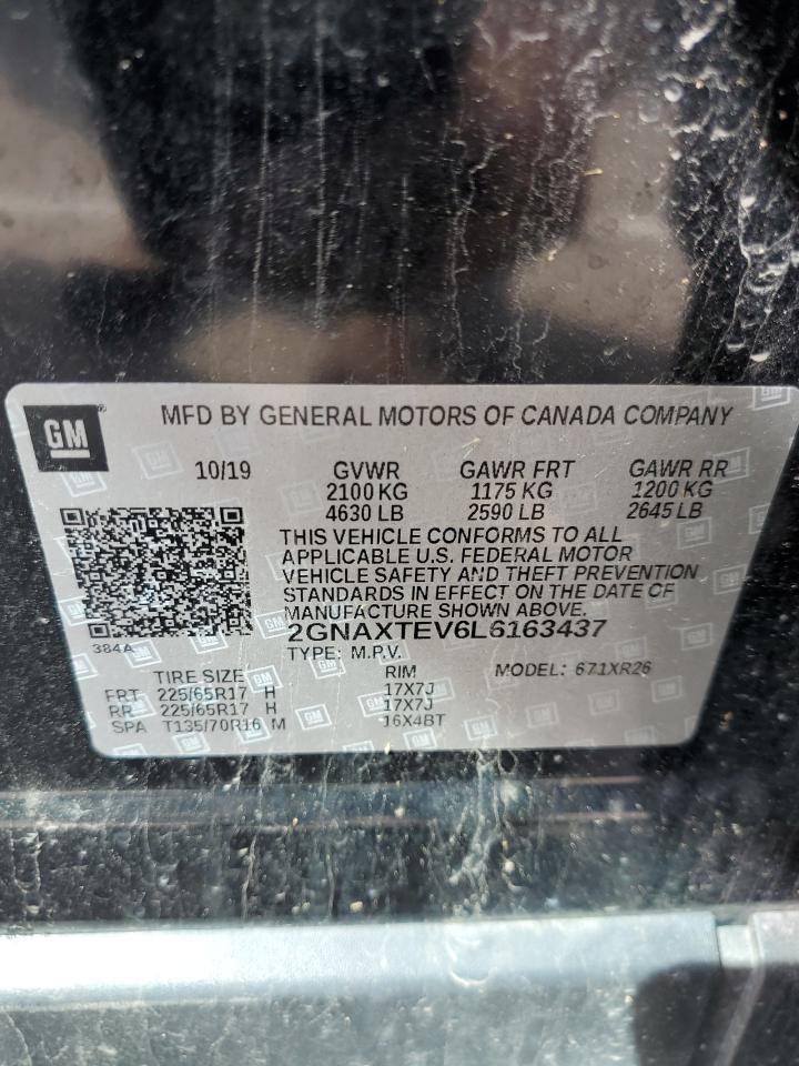 2GNAXTEV6L6163437 CHEVROLET EQUINOX 2020