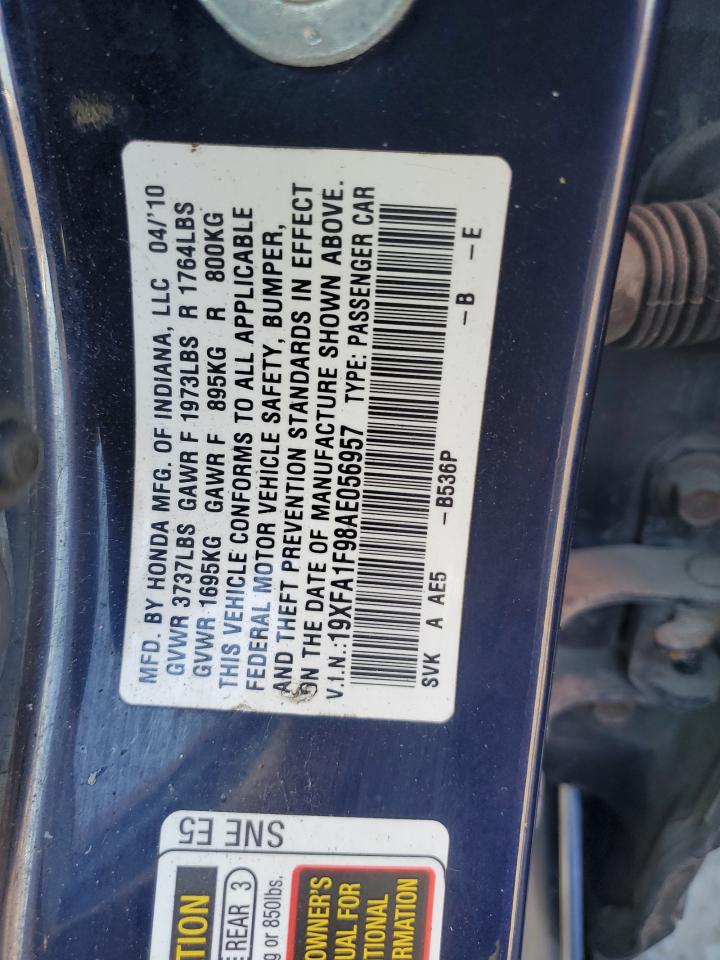 19XFA1F98AE056957 2010 Honda Civic Exl