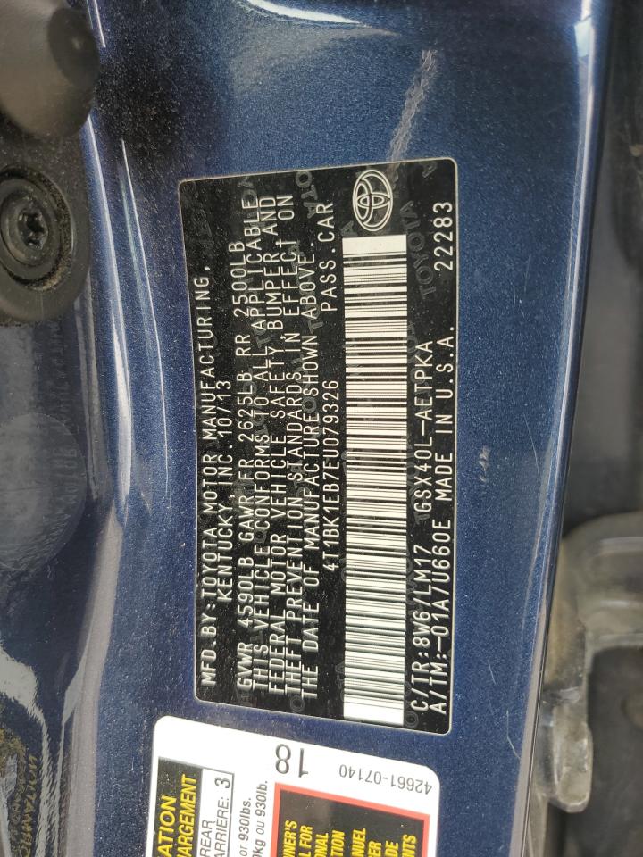 4T1BK1EB7EU079326 2014 Toyota Avalon Base