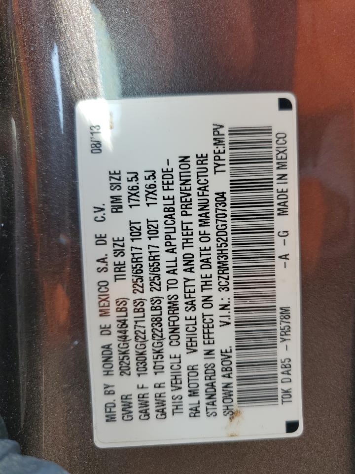 3CZRM3H52DG707304 2013 Honda Cr-V Ex