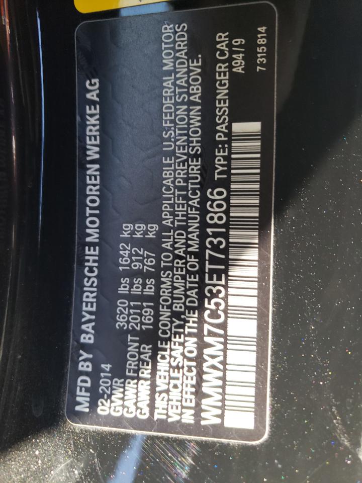 WMWXM7C53ET731866 2014 Mini Cooper S