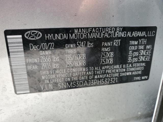 VIN 5NMS3DAJ3PH532321 2023 HYUNDAI SANTA FE no.14