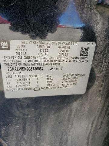 2012 GMC Terrain Slt VIN: 2GKALWEK9C6136054 Lot: 56588204