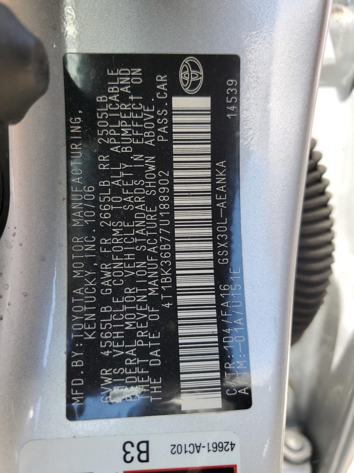 4T1BK36B77U188902 2007 Toyota Avalon Xl