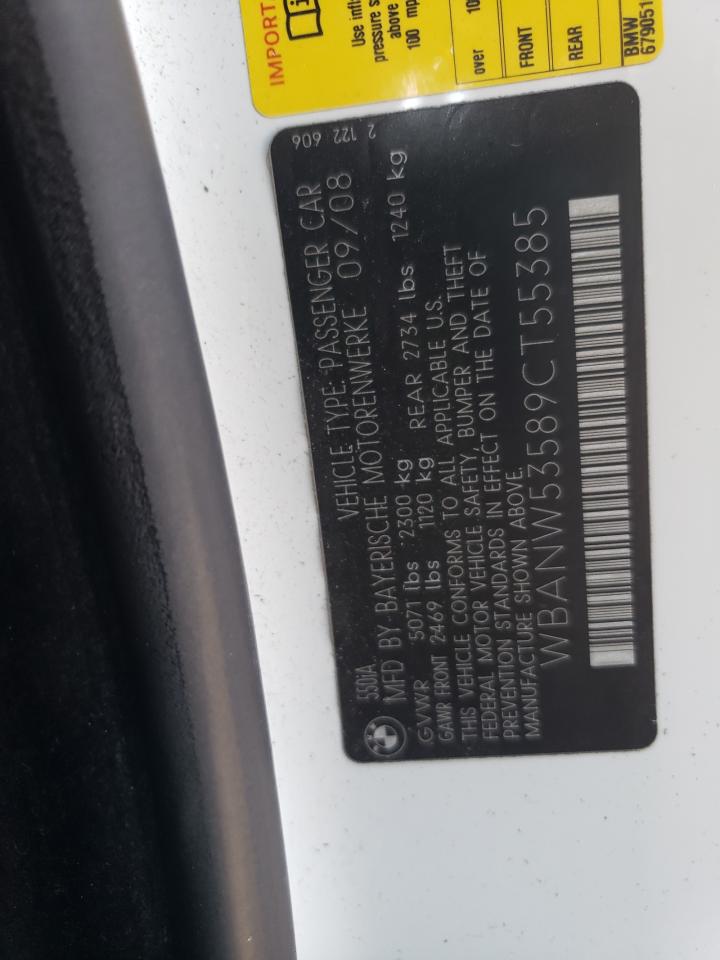 WBANW53589CT55385 2009 BMW 550 I