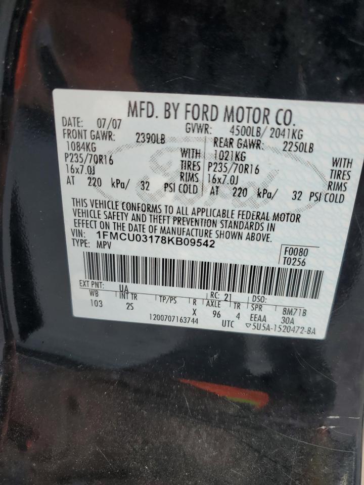 1FMCU03178KB09542 2008 Ford Escape Xlt