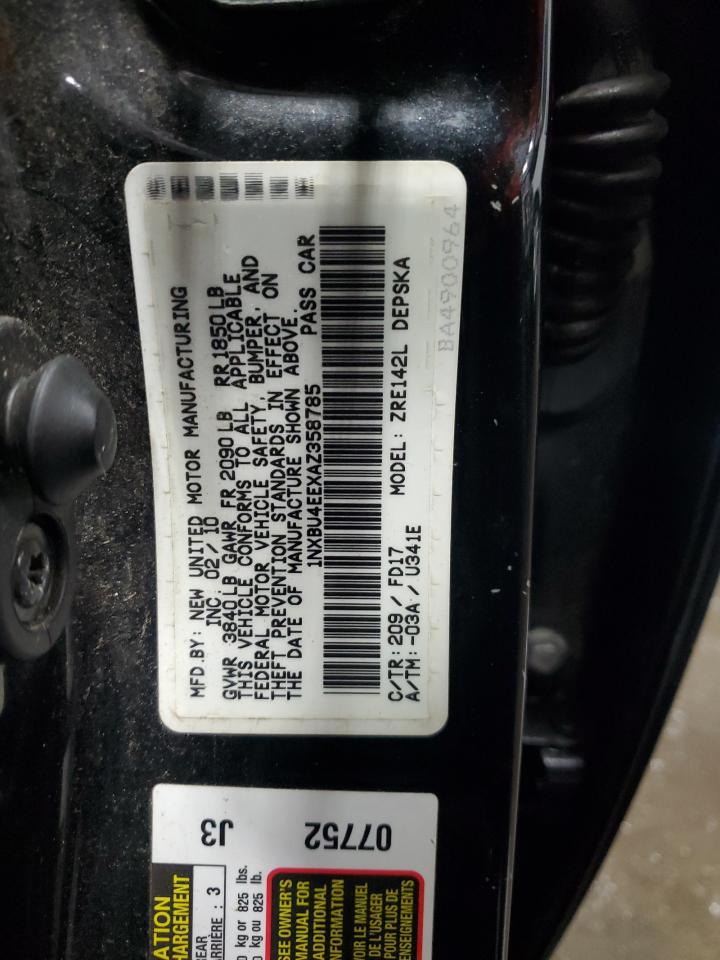 1NXBU4EEXAZ358785 2010 Toyota Corolla Base