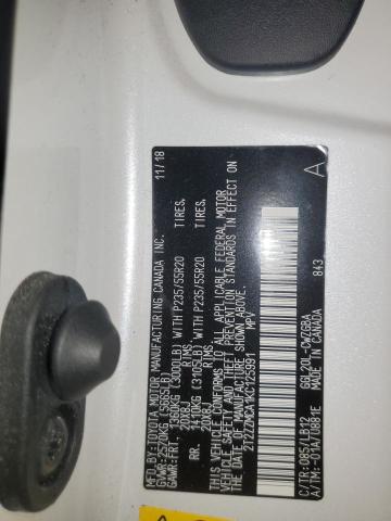 2019 Lexus Rx 350 Base VIN: 2T2ZZMCA1KC125991 Lot: 54524914