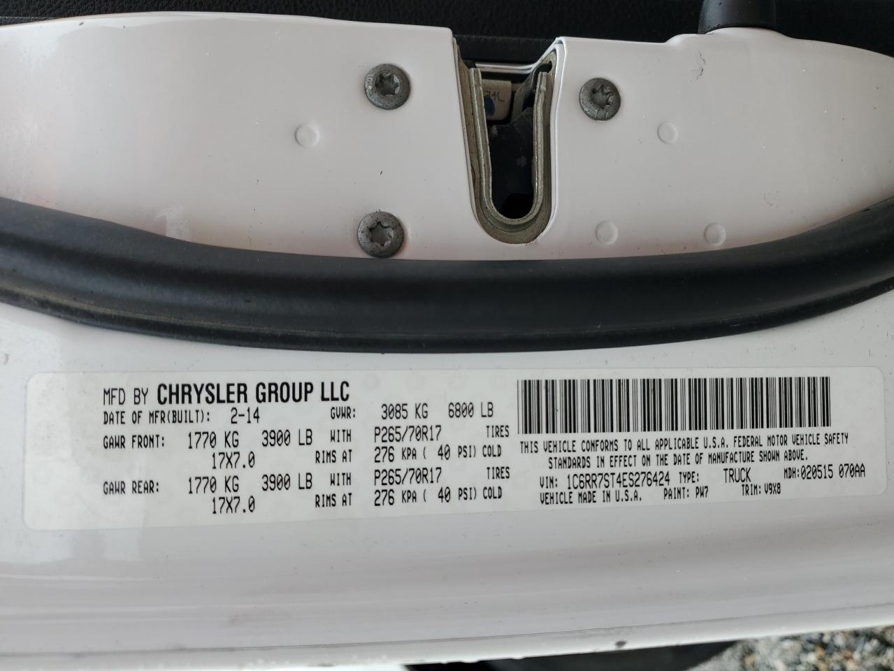 1C6RR7ST4ES276424 2014 Ram 1500 St