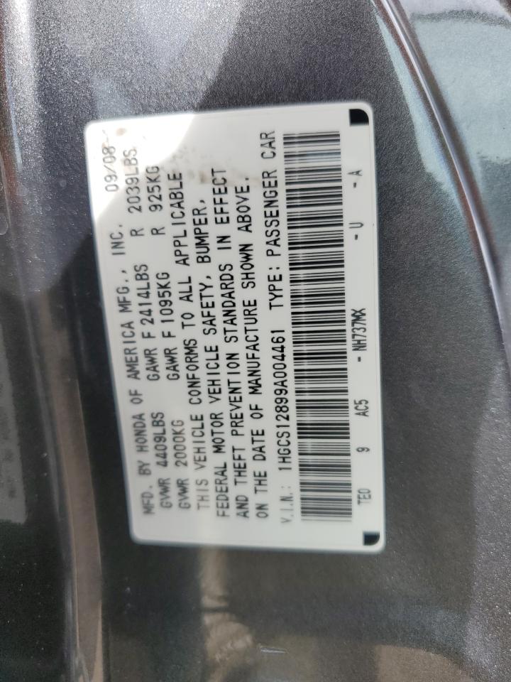 1HGCS12899A004461 2009 Honda Accord Exl