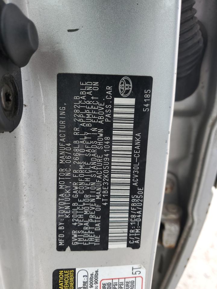 4T1BE32K05U941048 2005 Toyota Camry Le