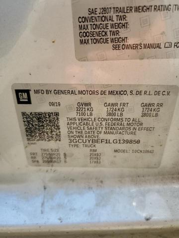 2020 CHEVROLET SILVERADO - 3GCUYBEF1LG139850