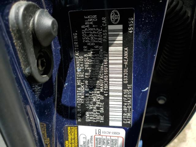 2006 Toyota Avalon Xl VIN: 4T1BK36B16U146787 Lot: 56953724