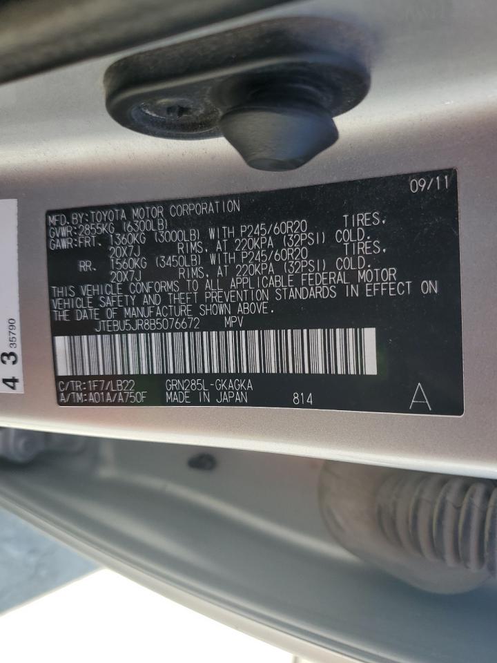 JTEBU5JR8B5076672 2011 Toyota 4Runner Sr5